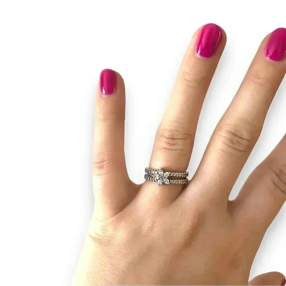 Vintage CZ SILVER 925  ring 5.5